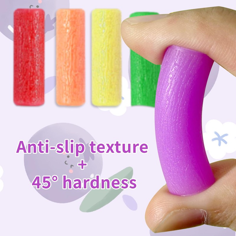 Aligner Chewies for Tray Seaters,Dental Teeth Chewies,5Pcs Chompers Aligner Trays(Mint,Orange,Grape,Lemon,Strawberry)