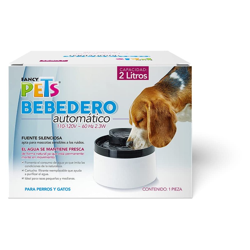 Fancy Pets Bebedero de Agua Tipo Fuente Automático para Perros