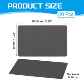 PATIKIL Blank PVC Cards, 20 Pack Inkjet Plastic ID Card CR80 30 MIL White Printable Business Cards, Waterproof Double Sided Printing for Photo ID Badge Inkjet Printers Frosted, Brown