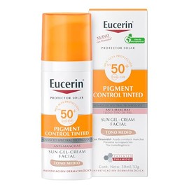 Eucerin - Sun Protector solar Pigment Control Tono Medio FPS50+, 50 ml - 50 ml - Daily Care