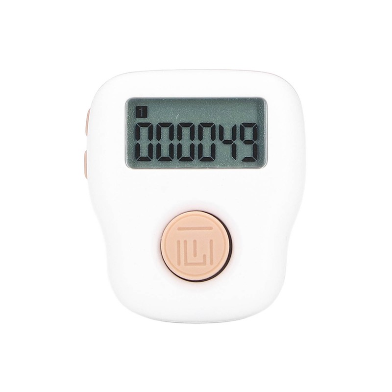 Ring Counter White Manual Luminous Ring Type USB Rechargeable Sweat