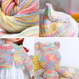 3Rolls Acrylic Crochet Knitting Yarn Weaving Yarn Crochet Thread for DIY Craft Knitting ( 1.76 Ounce(50g)/roll)