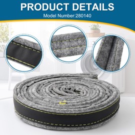 New 280140 Dryer Drum Felt Seal Gasket for Whirlpool Kenmore May-tag Dryers Replacement 8557277 W10116344 W10521119 Felt Seal 1-Year QA (Includes high Temperature Adhesive)