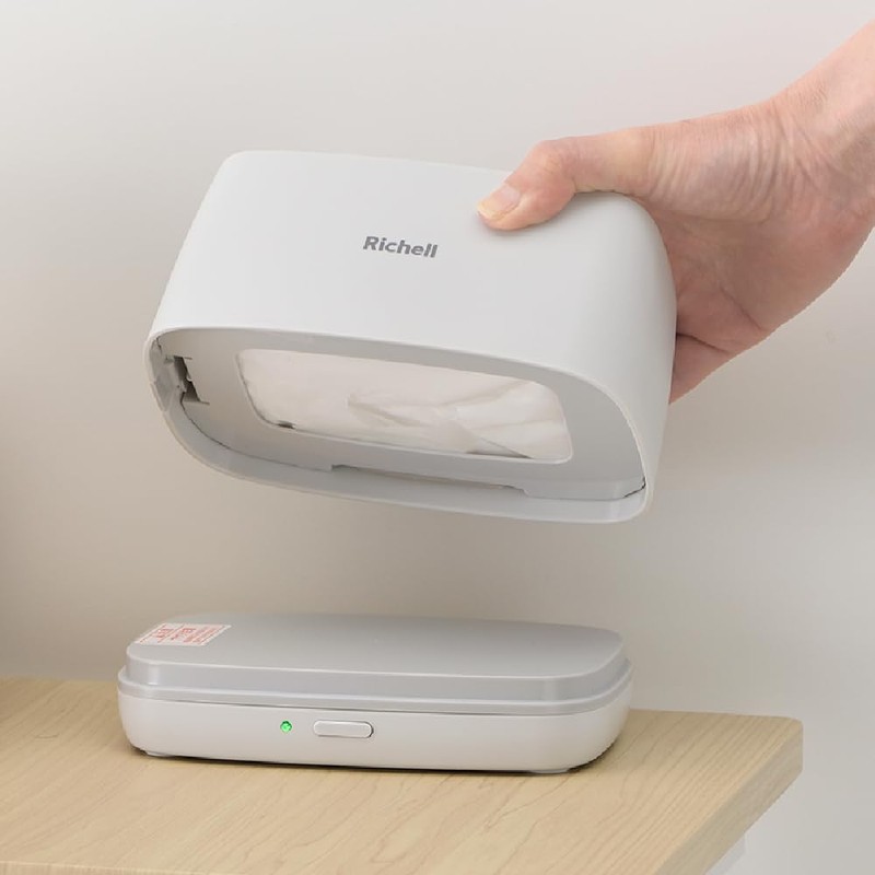 Richell Wet Wipes Warmer R Light Gray Portable Lightweight Compact