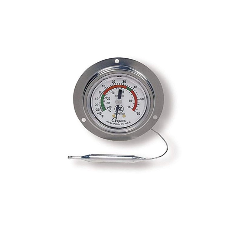 Cooper-Atkins 6812-01-3 Vapor Tension Panel Thermometer with Back Flange, NSF