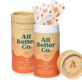 All Better Co. The Better Bandage - Organic Bamboo, Hypoallergenic, Earth-Friendly Adhesive - 50 Pack
