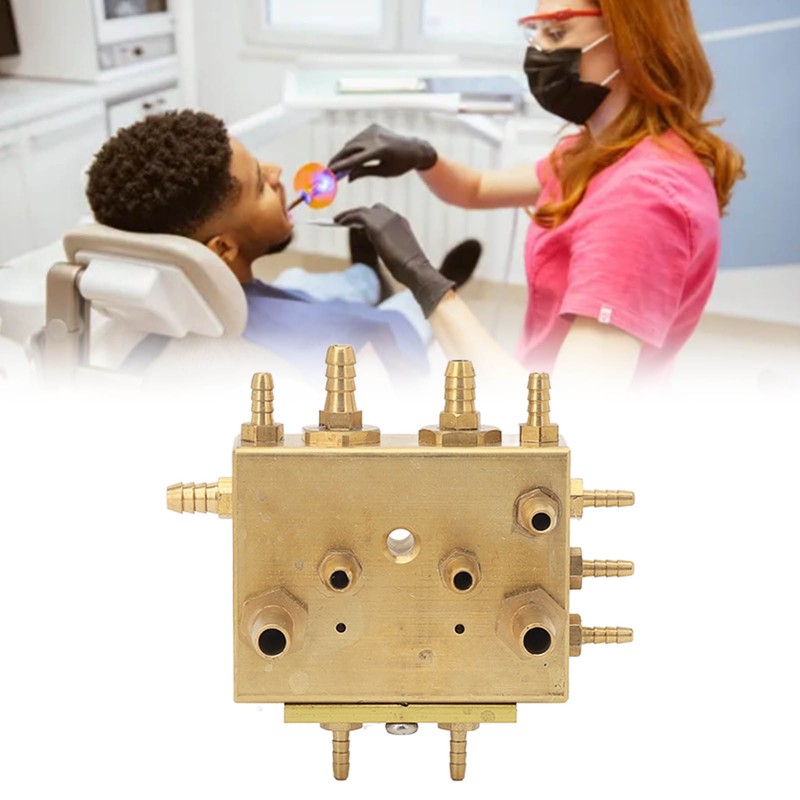 15 Holes Dental Cabinet Integrated Air Water Chassis Valve Copper