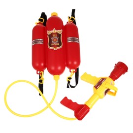 VICASKY Fire Backpack Water Fireman Backpack Water Toys Firefighter Costume for Bathtub Water Toy Pool Toys Summer Pool Toy Water for Ages 4-8 Beach Squirter Red Plastic