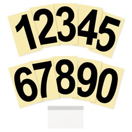 uxcell 2 Sets/20 Pcs Mailbox Numbers for Outside, 3 Inch 0-9 Vinyl Self-Adhesive Numbers Stickers Waterproof House Sticker with Scraper for Signs Doors Address, Black