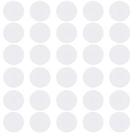 BENECREAT - 30 discos de aluminio redondos blancos, hojas de aluminio en blanco de sublimación de 1.18 pulgadas, transferencia de calor de tablero de aluminio para alfiler, soporte para insignias,