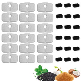 18Pack Cat Water Fountain Replacement Filter for PETLIBRO Dockstream Cat Water Fountain PLWF005/PLWF115/PLWF105, Triple Filtration System Replacement Filter, Cordless Ultra-Quiet Pet Water Fountain