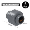 sourcing map 6 Pcs 1/2" Union PVC Coupling Pipe Fitting