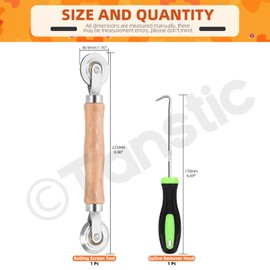 Tanstic 2Pcs Screen Spline Roller & Spline Removal Hook Kit, Screen Repair Kit Spline Rolling Tool Screen Roller Tools for Installing Replacing Window Mesh