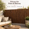 Carbonized Bamboo Fence 4ft x 8ft, Natural Outdoor Privacy Screen