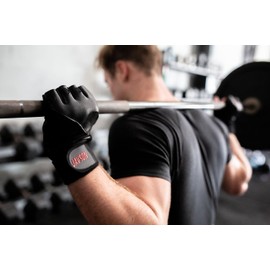 Weightlifting Gloves Genuine Leather for Men and Women Gym Gloves for Weightlifting, Crossfit, Deadlift, Training and Workout by JAVSON (S/M)