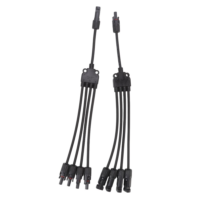 One Pair Solar Panel Adapter Y Branch 1 to 4