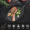 DVK Sizzling Plate with Wooden Base Fajita Skillet with Scald