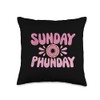 Sunday Phunday Donut Lover Gift Funny Pun Donut Doughnut Throw