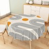 TTQYFNM Boho Mid Century Round Tablecloth 70 Inch Minimalist Abstract