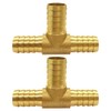 Uenede 2PCS Brass 5/8" to 3/4" to 5/8" (16-19-16 mm)