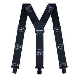 MELOTOUGH Men's Suspenders Y Back 2 Inch Wide Suspenders w/Clip Adjustable Elastic Heavy Duty Suspender for Pants(Vintage Classic Car)