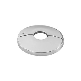 tecuro Hinge Rosette Diameter 35 mm x Diameter 68 mm x 12 mm - Chrome-Plated Brass for Clean Covering of Pipes or Flooring
