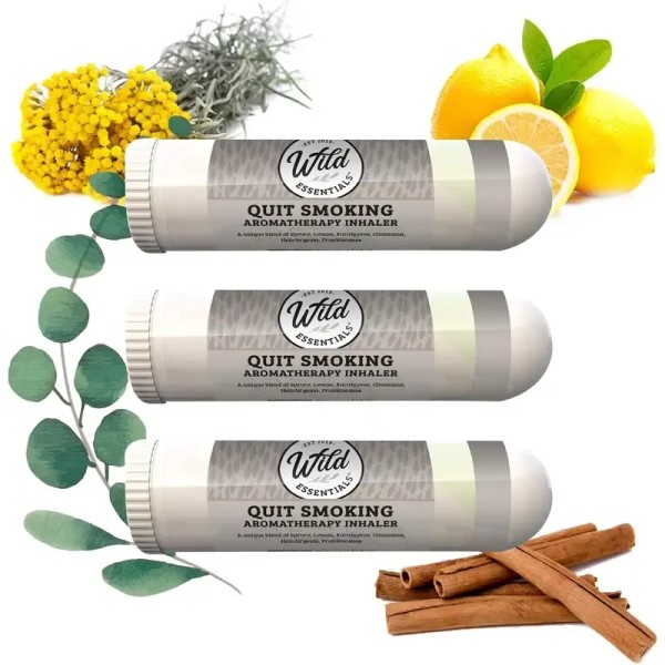 Wild Essentials 3 Pack of Quit Smoking Aromatherapy Nasal Inhalers