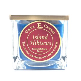 Circle E Candles, Island Hibiscus Scent, Small Size Jar Candle, 8oz, 1 Wick