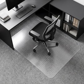 Office Chair Mat for Carpet Floors, 30" x 48", for Low-Pile Carpets, Rolling Office Chair Mat, with Lip Non-Slip Carpet Protector, Easy to Roll, Suitable for Gaming Room, Office