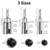 SUNJOYCO 3PCS Power Wing Nut Driver Set, 1/4" Hex Shank