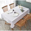 Forhomelife Tablecloth, White, Plain, Table Cover, Simple, Rectangular, 53.1 x