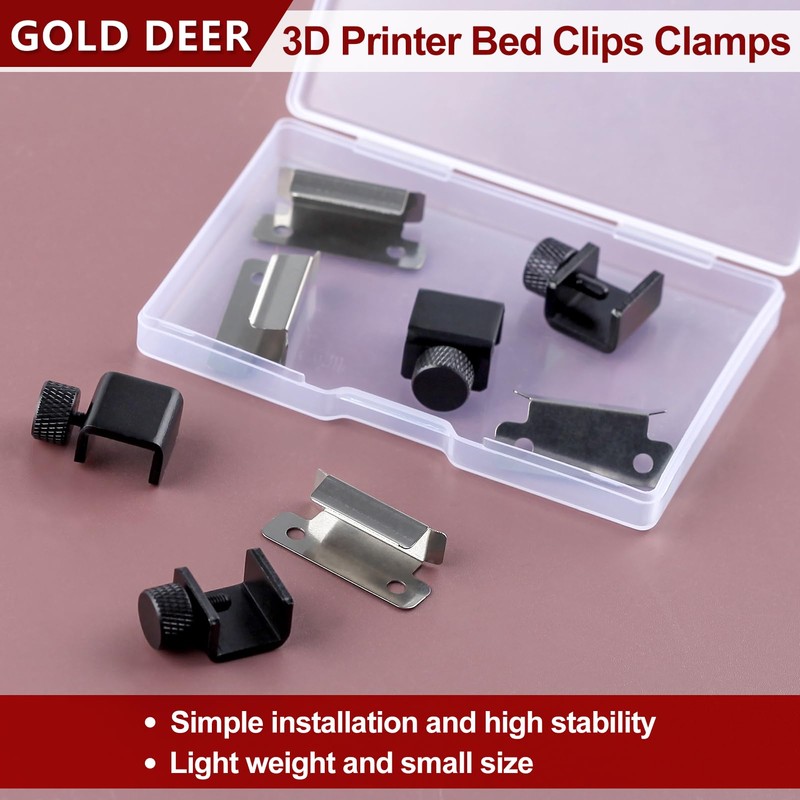 GOLD DEER 8PCS 3D Printer Bed Clips Clamps Ender 3