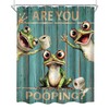 Are You Pooping Frog Funny Retro Farmhouse Door Bathroom Shower