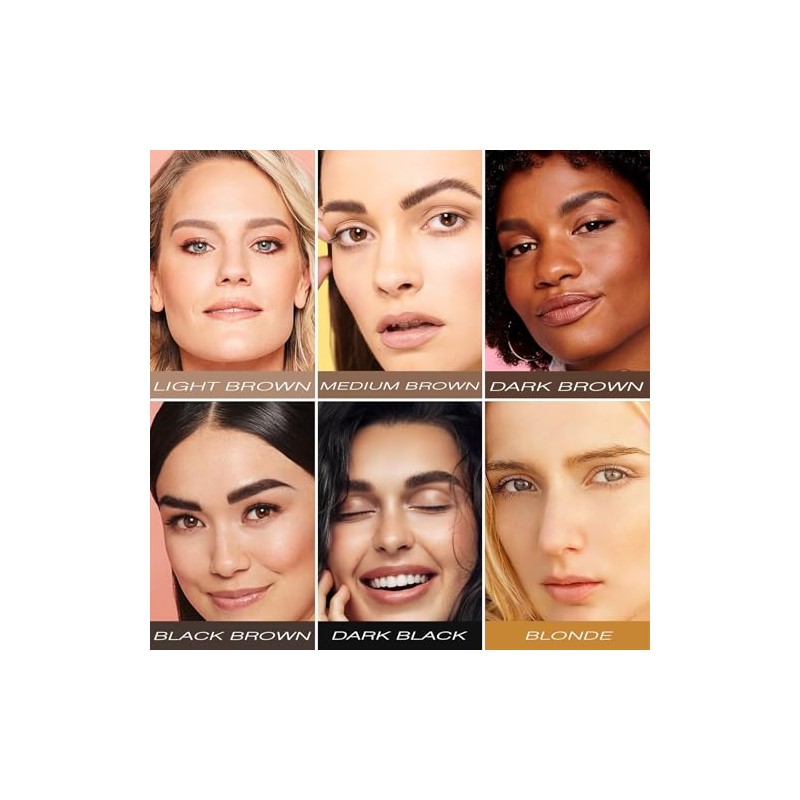 Eyebrow Stamp and Stencil Kit for Brow Shaping, Reusable Makeup