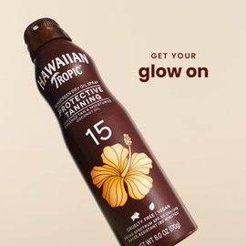 Hawaiian Tropic Protective Tanning Sunscreen SPF 15 Dry Oil Spray, 6oz | Sun Tanning Oil for Outdoor Sun, Suntan Oil, Tanning Spray with SPF, Hawaiian Tropic Oil SPF 15 Sunscreen Spray, 6oz