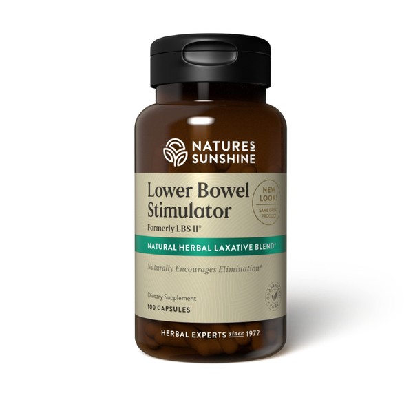 Nature's Sunshine Lower Bowel Stimulator - Helps Relieve Constipation - Cleanse & Detox Your Colon with Natural Herbal Ingredients - 25 Servings - 100 Capsules