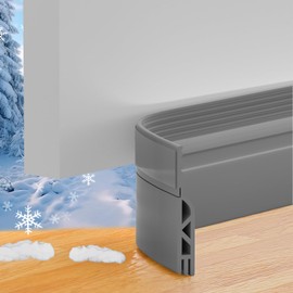 Under Door Draft Stopper, Door Sweep for Bottom of Door, Under Door Gap Filler for Exterior & Interior Doors, Weather Stripping Door Seal for Blocker Noise Cold Air Insulation (Gray, 39inch)