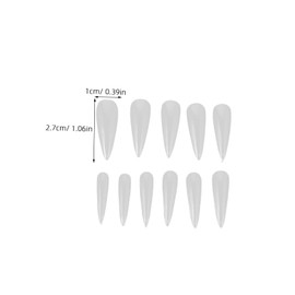 FOMIYES Comfortable Pcs Thin Almond Nail Tips Full Cover Press False Nails Japanese Style