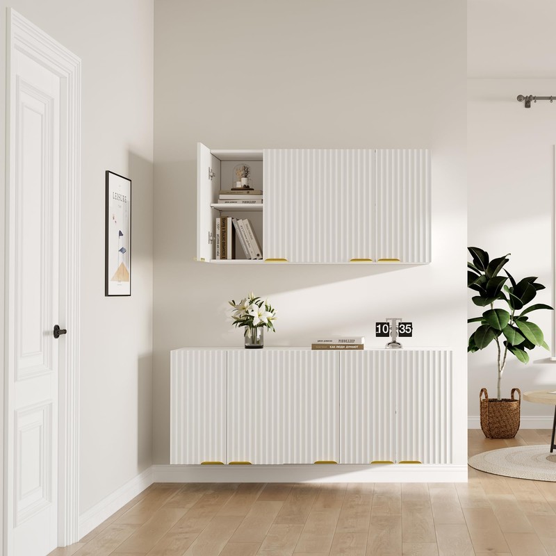 ChooChoo Bathroom Wall Cabinet, Kitchen Storage Cupboard Cabinet with 2
