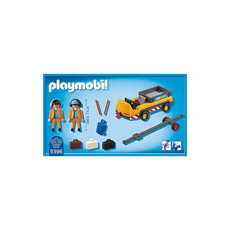 PLAYMOBIL City Action 5396 Flugzeugschlepper mit Fluglotsen, Ab 4 Jahren