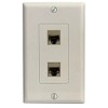 RiteAV CAT 6A 2 Port Shielded Cat6a Punchdown Wall Plate