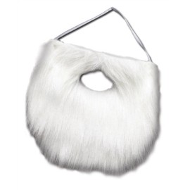 USToy Disguise Santa Claus, Wizard, Biker Fake Beard and Mustache Costume, White