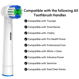 Replacement Toothbrush Heads Compatible with Oral B Braun, 12 Pcs Professional Electric Toothbrush Heads Brush Heads Compatible with Oral B Replacement Heads Refill 7000/Pro 1000/9600/500/3000/8000 - Size: 1 Count (Pack of 12)