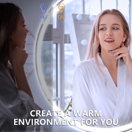 Vanity Mirror Lights, Hollywood Style Vanity Make Up Light, 16.4ft Bright White LED neon Light, Dimmable Touch Control Lights Strip, for Makeup Vanity Table & Bathroom Mirror, Mirror Not Included