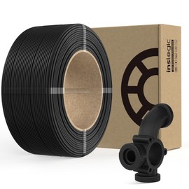 Inslogic PA6-GF25 Nylon Filament Reinforced with Glass Fiber 1.75mm, High-Temp 3D Printing Material with 210°C HDT, 0.5kg Refill Filament, Tough & Heat-Resistant, for Industrial FDM Printers (Black)