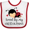 inktastic Loved By My Great Grandma Baby Bib White and