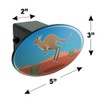 GRAPHICS & MORE Kangaroo Hopping in The Australian Outback Oval