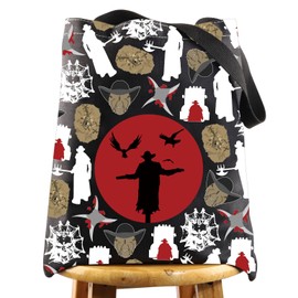 LEVLO Jack & Hayes Canvas Tote Bag Horror Movie Fans Gift Jack & Hayes Shoulder Bag Horror Movie Merchandise (Bat Ogre Tote)