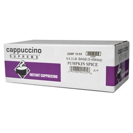 Cappuccino Supreme 6 x 2 lb bags Pumpkin Spice Instant Cappuccino Mix
