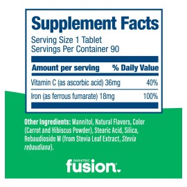 Bariatric Fusion Iron Plus Vitamin Tabletas Melon Berry Post Cirugía Bariátrica